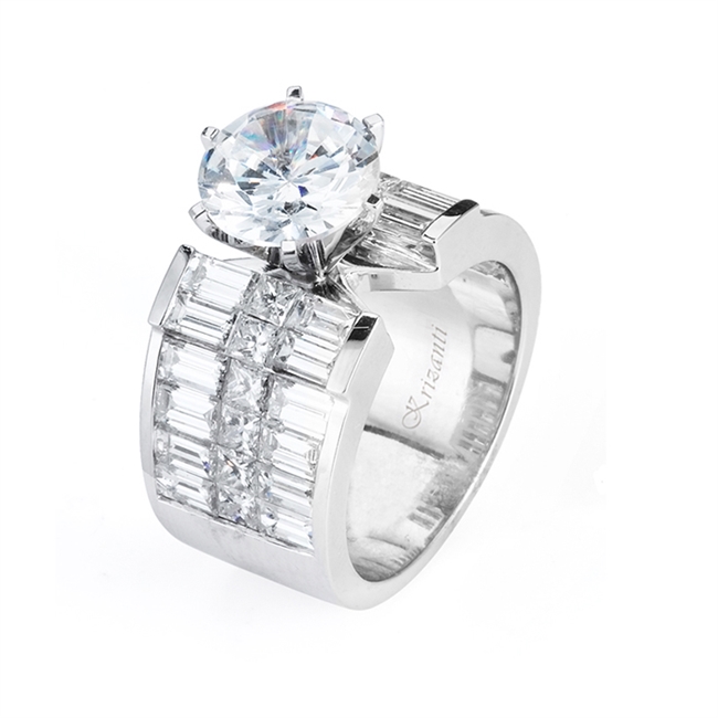 18KTW INVISIBLE SET ENGAGEMENT RING 4.60CT